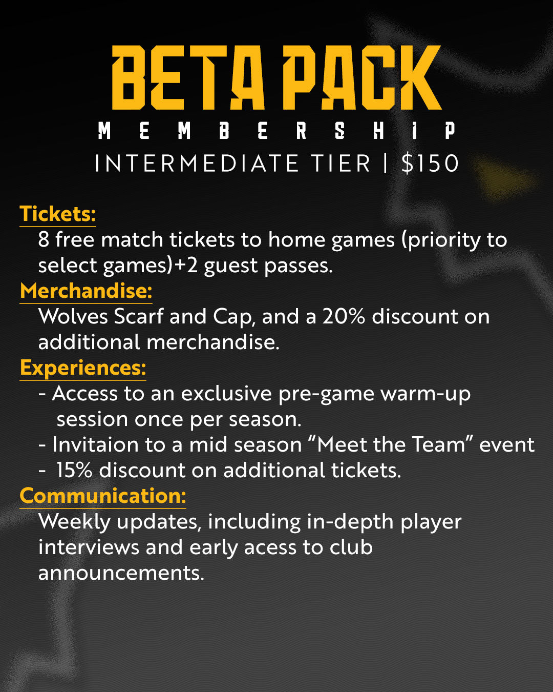 Beta Pack Membership